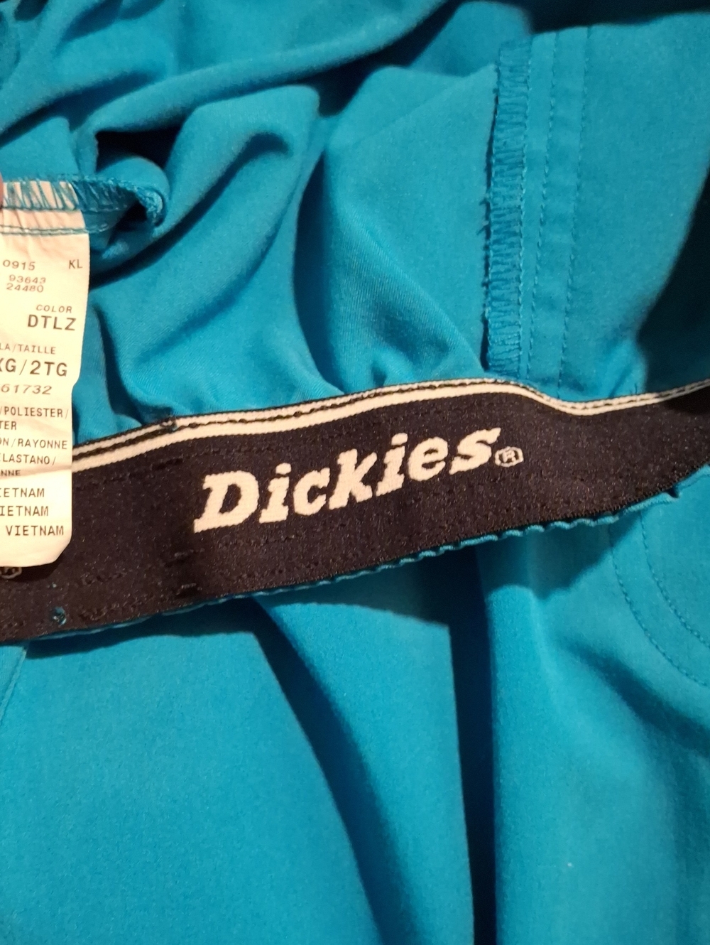 Dickies Teal Elastic-Waist Work Scrub Pants 2xl Preloved - Picture 8 of 8